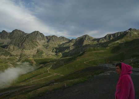 Laura high up in the mountains in Andorra