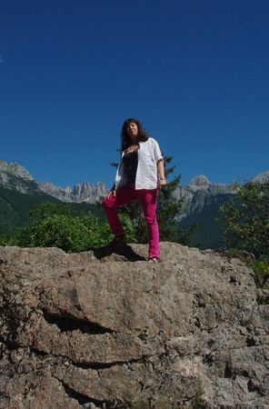 Laura on top of a rock