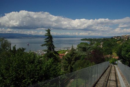 Thonon from the top of the funicular