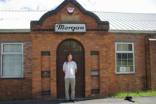 me at the Morgan factory