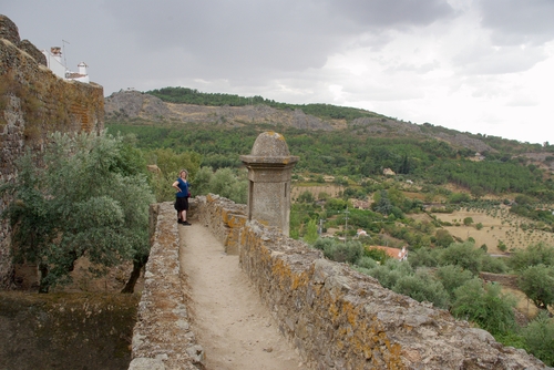 Laura on the city walls