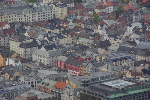 the city in bird's-eye view