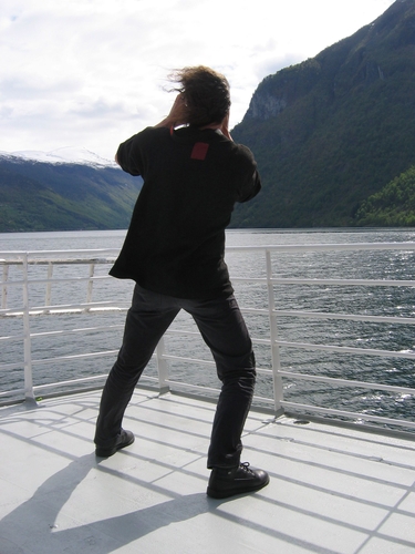 photographing on deck