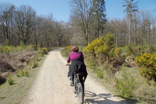 Laura op de fiets