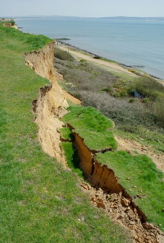 kust nabij Barton-on-Sea