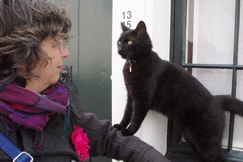 Laura with cat