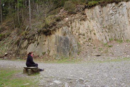 Laura and a rock